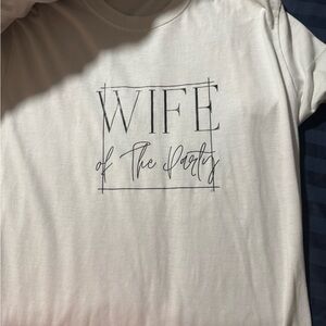 White 'Wife of the Party' T-Shirt